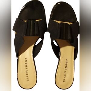 Ellen Tracy Shoes, Slip-on W/ 3" Heel,  Non-Slip Botoms, Leather In-soles, Size